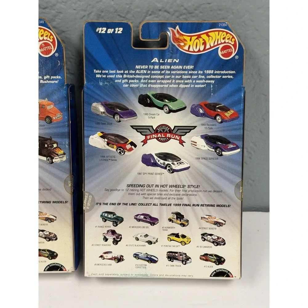 Hot Wheels Last Run Bent Cards‎ Still Sealed Lot Of 2